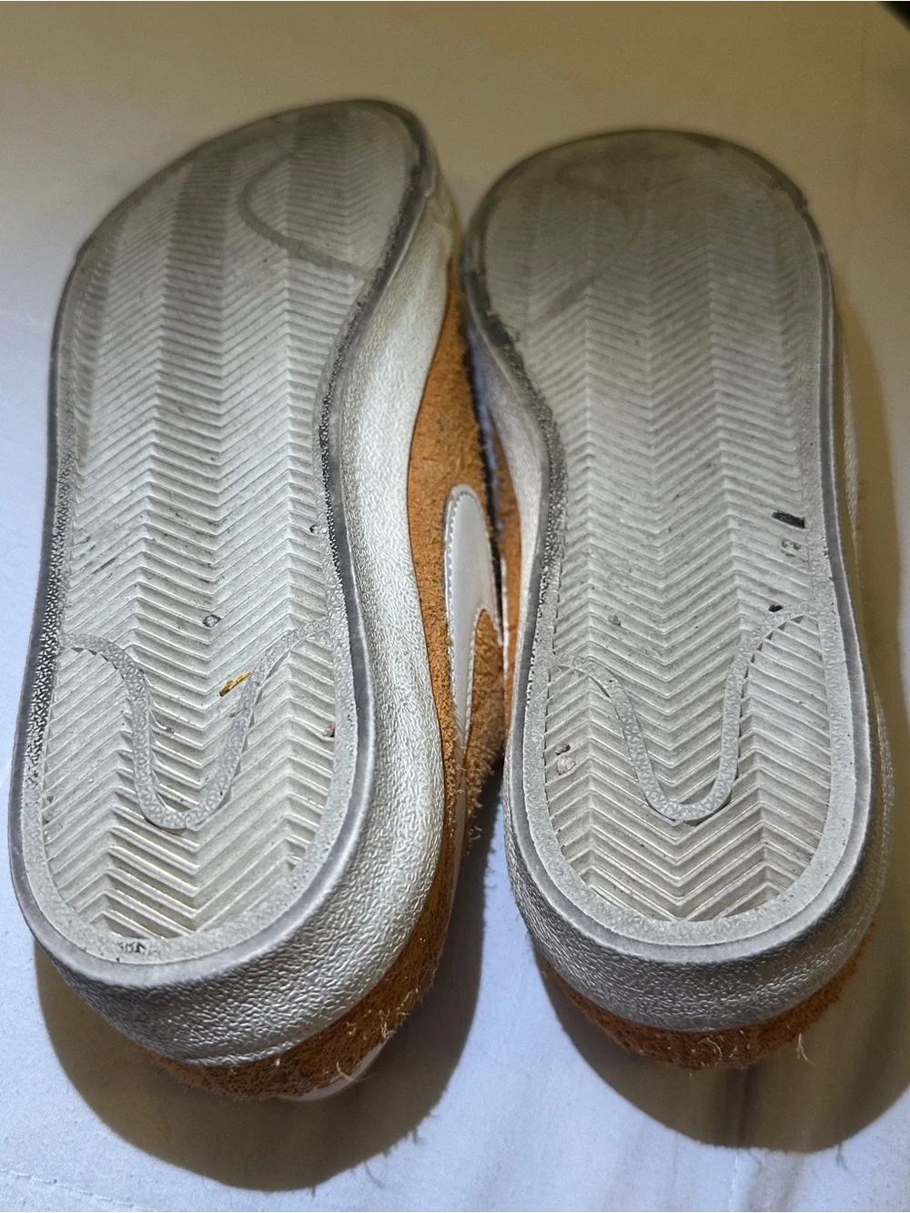 Nike Women’s Suede Low-Top Sneakers - Caramel/White